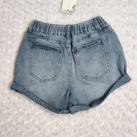 Chelsea & Violet Medium Wash Spring Blue Denim Cuffed Shorts XS NWT (4202) - Picture 2 of 6